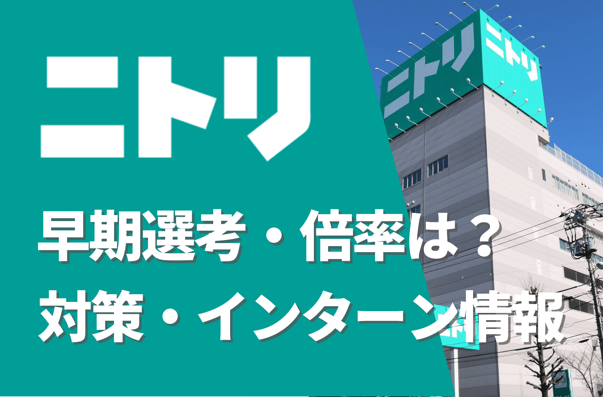 ニトリ 早期選考 倍率 インターン 落ちた